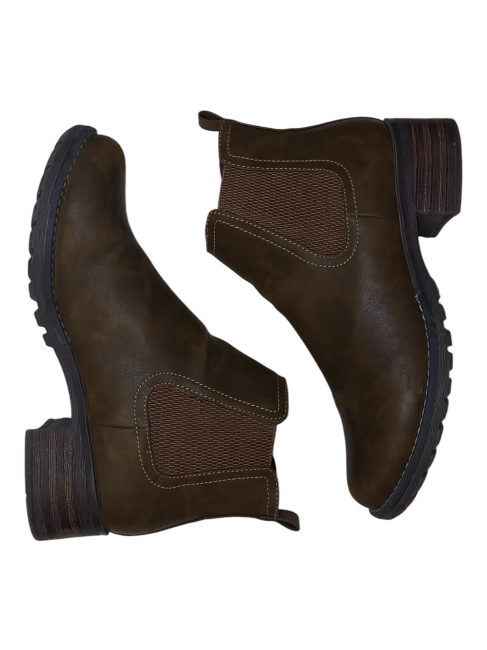EASTLAND Jasmine Chelsea Ankle Boots Brown Size 8-1/2”